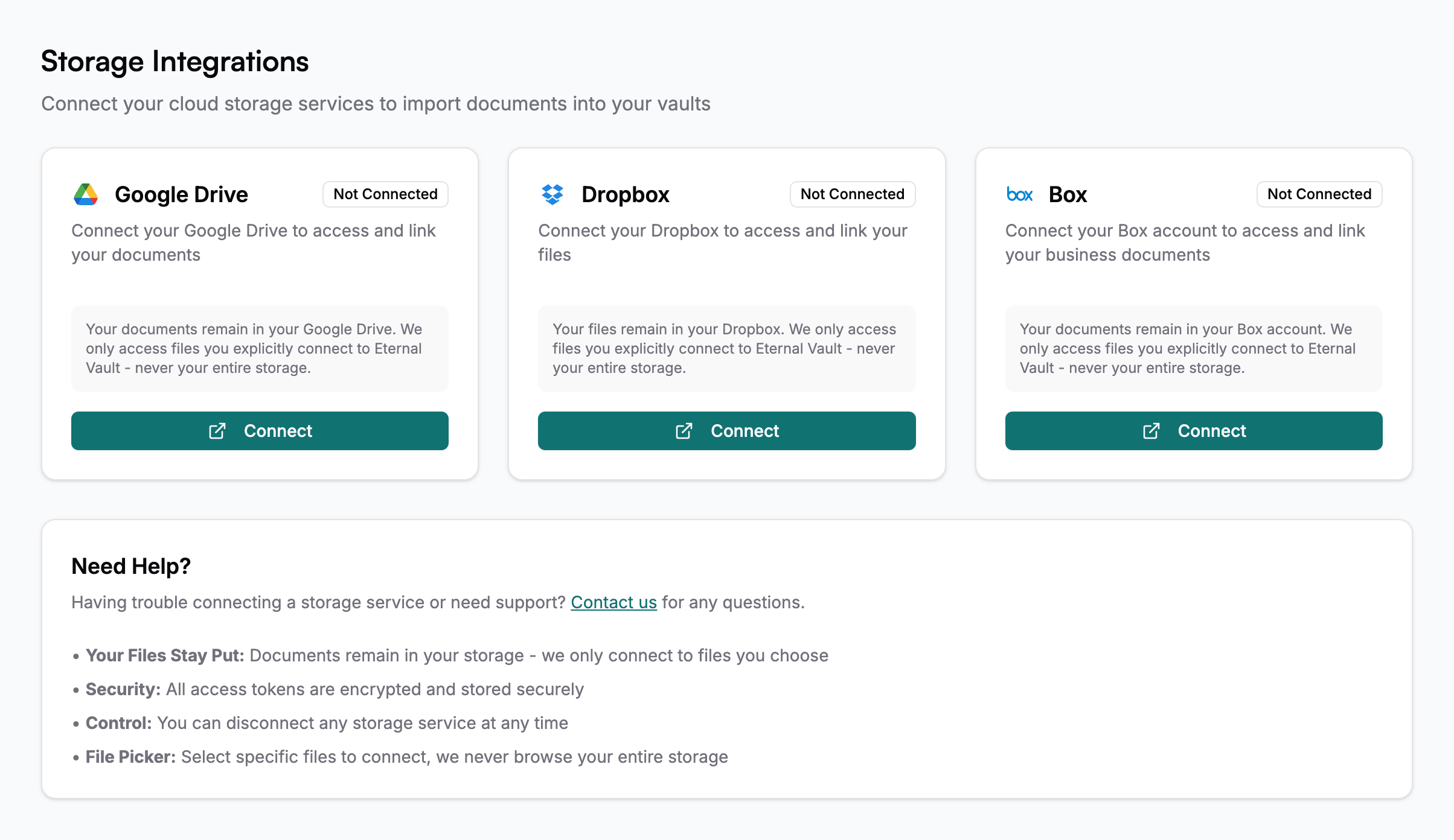 BYOS Storage Integrations