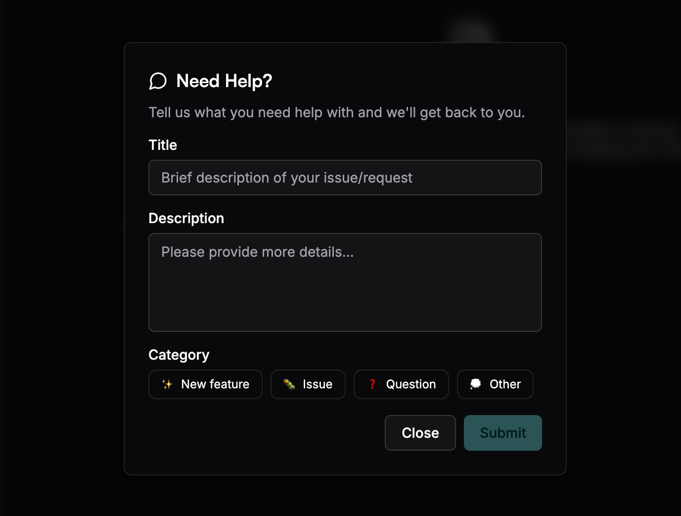 In-App Feedback System