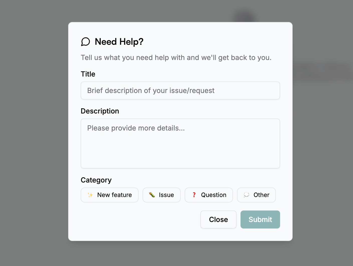In-App Feedback System