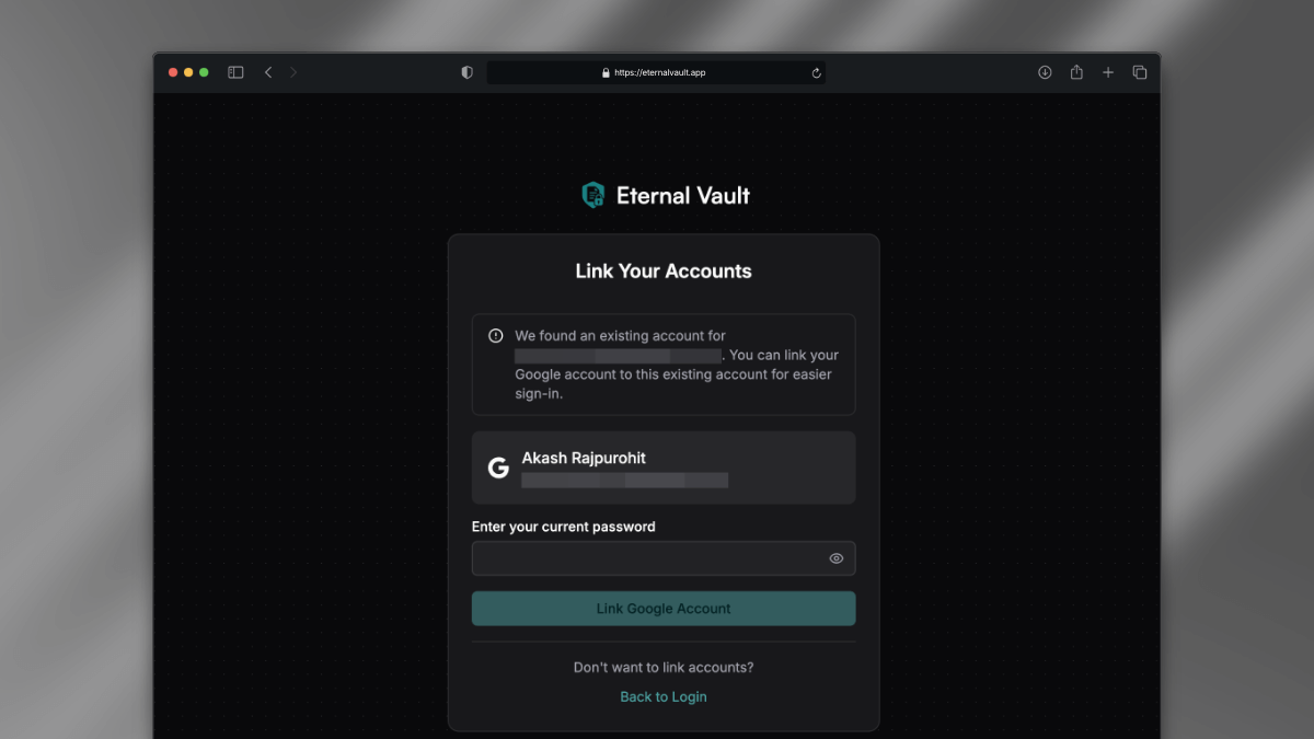 Google OAuth Account Linking