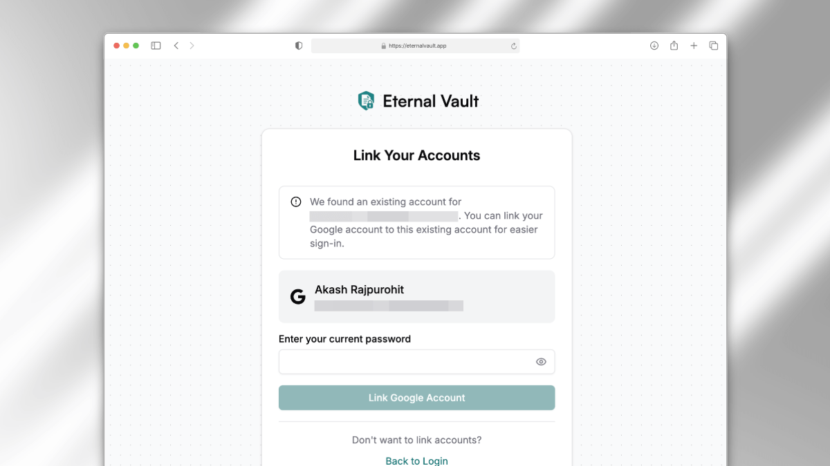 Google OAuth Account Linking
