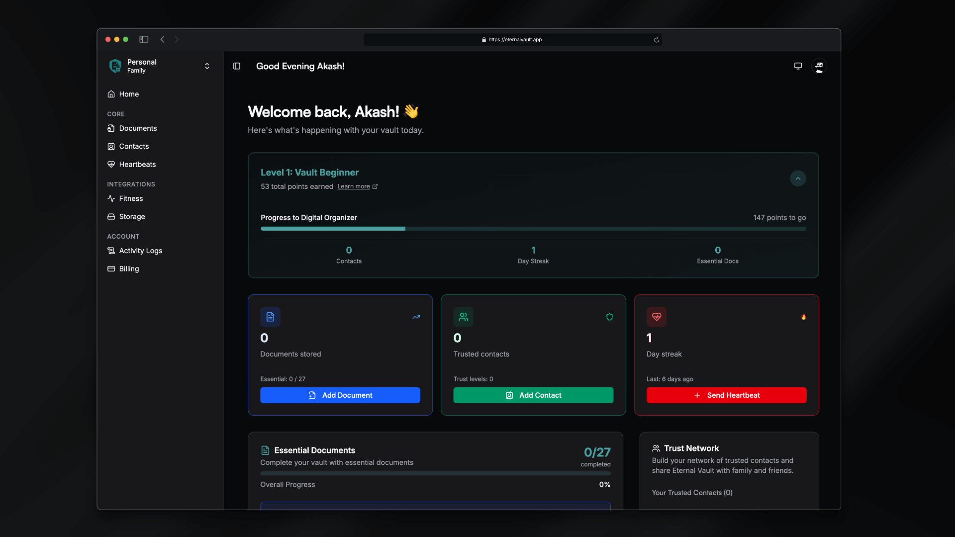 🎉 Eternal Vault is Live!