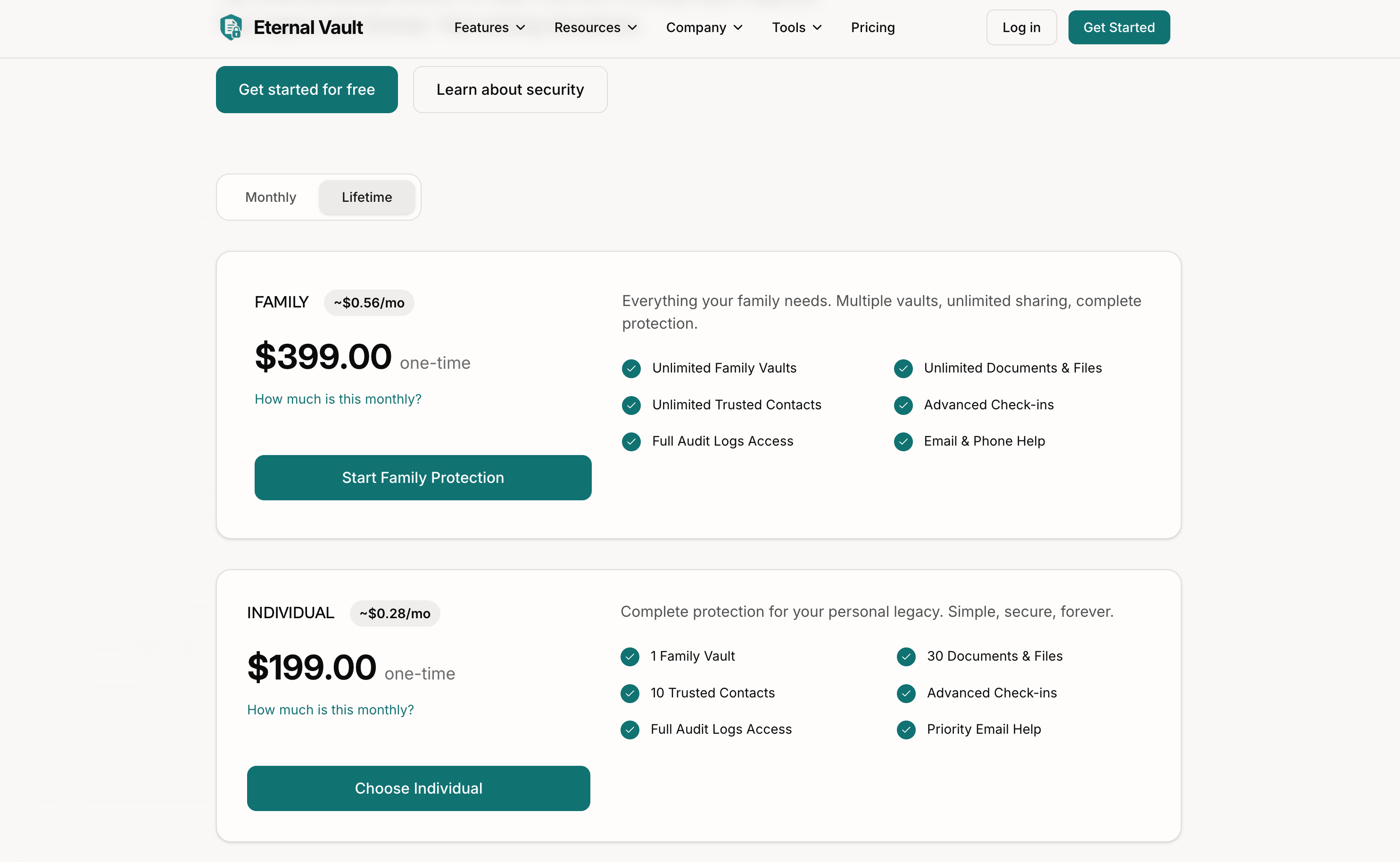 Introducing Lifetime Plans