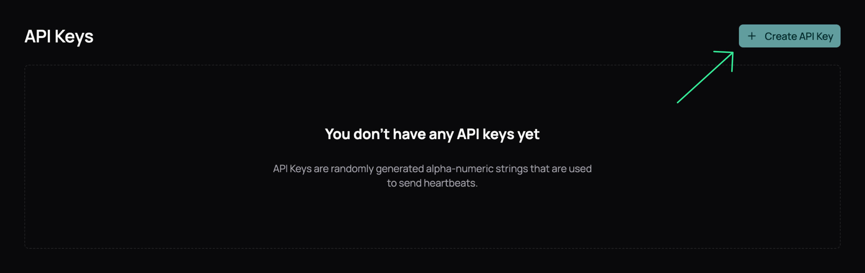Add API Key Button - Dark Mode
