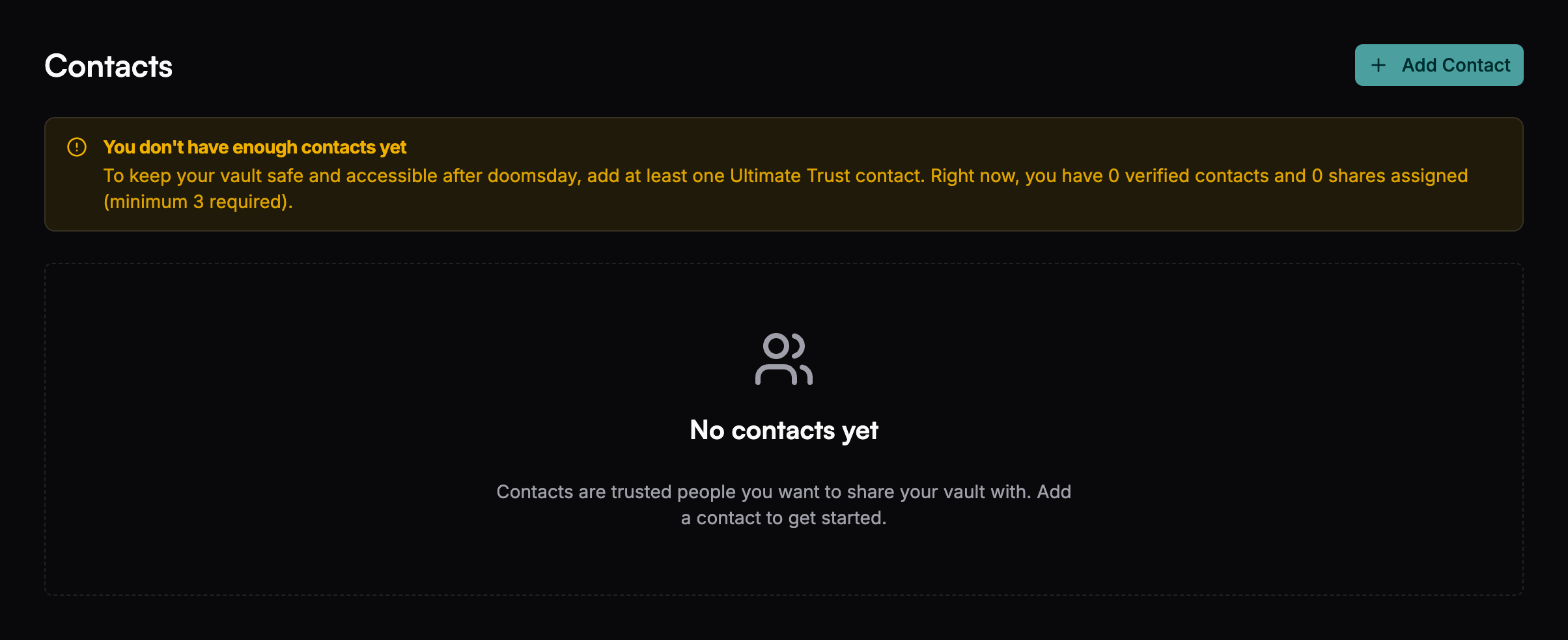 Add Contact Button - Dark Mode