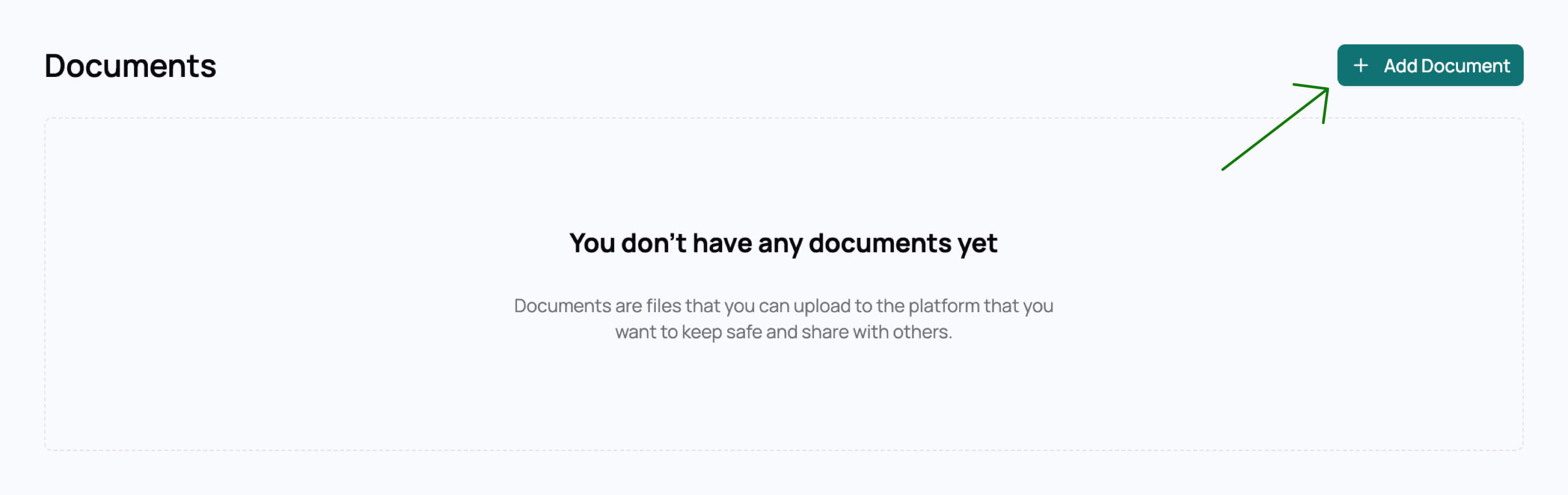 Add Document Button - Light Mode