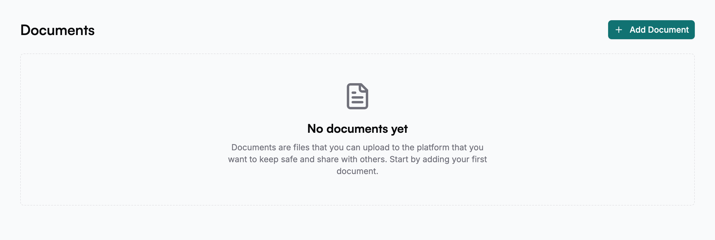 Add Document Button - Light Mode