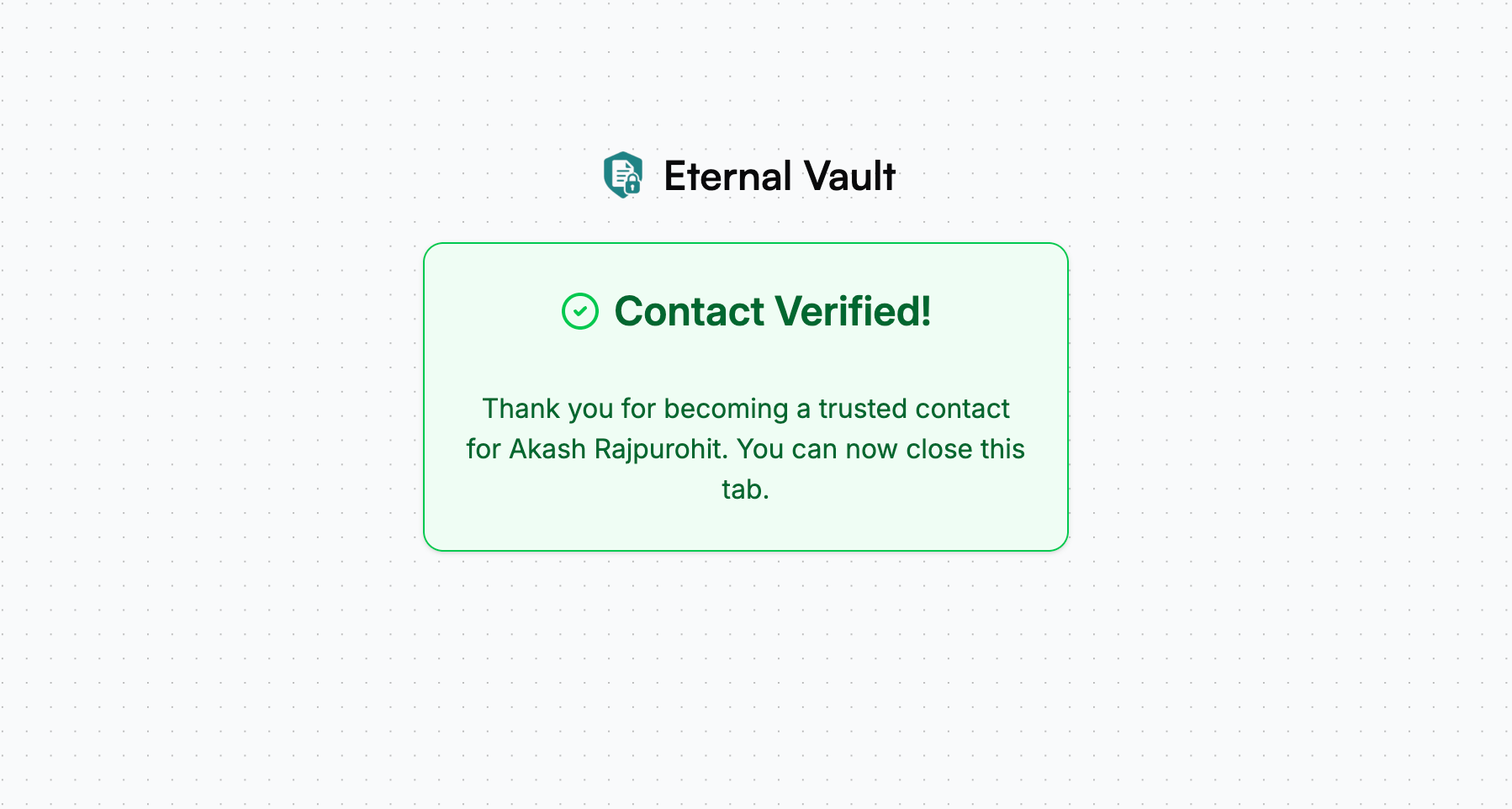 Verification Success