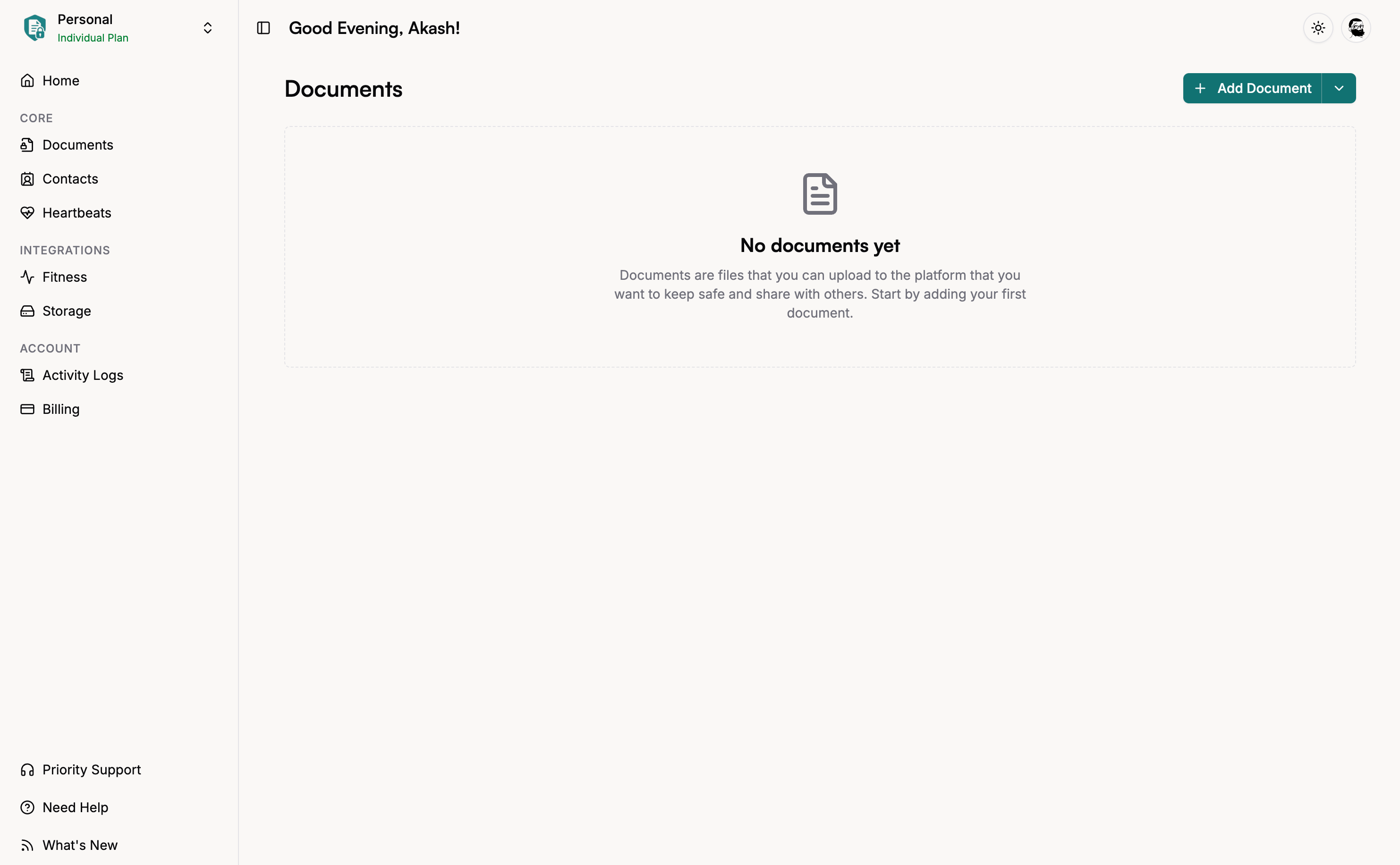 Eternal Vault Document Organization