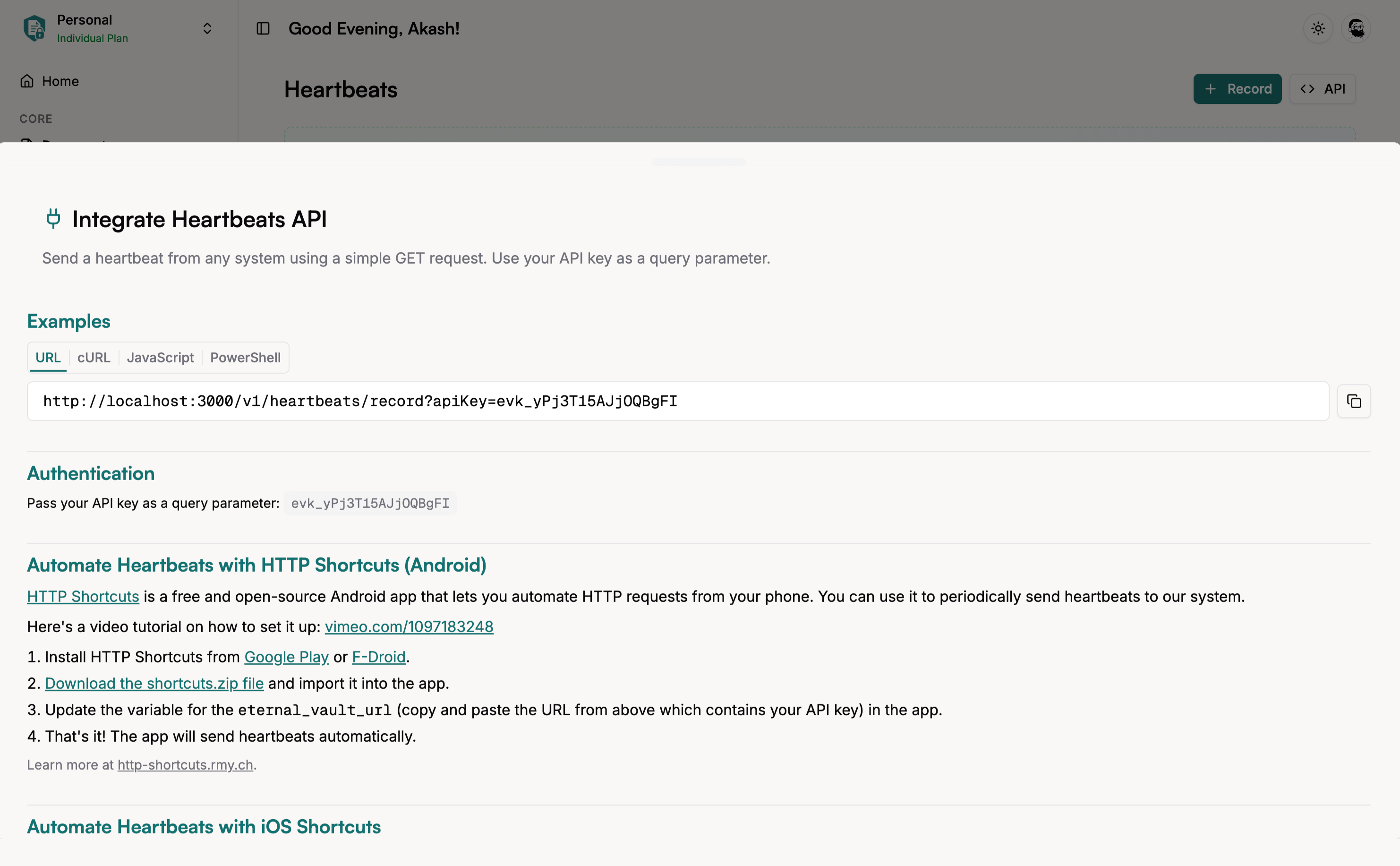 Heartbeats Dashboard