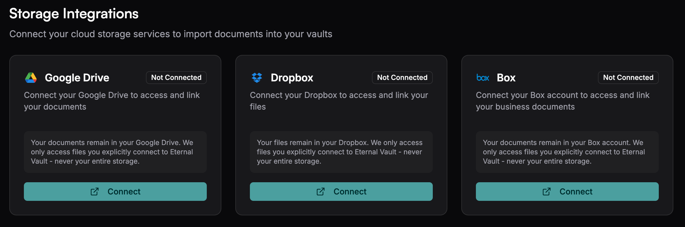 Storage Integrations Gallery