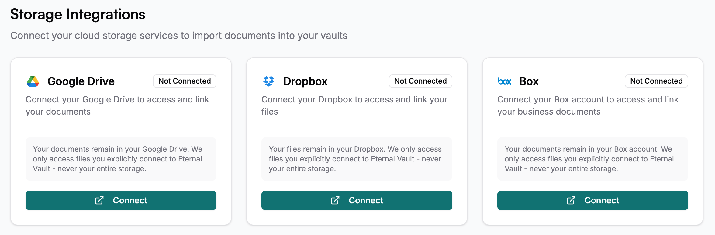 Storage Integrations Gallery