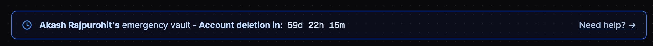 Access Time Countdown