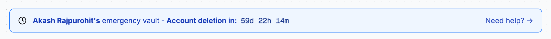 Access Time Countdown